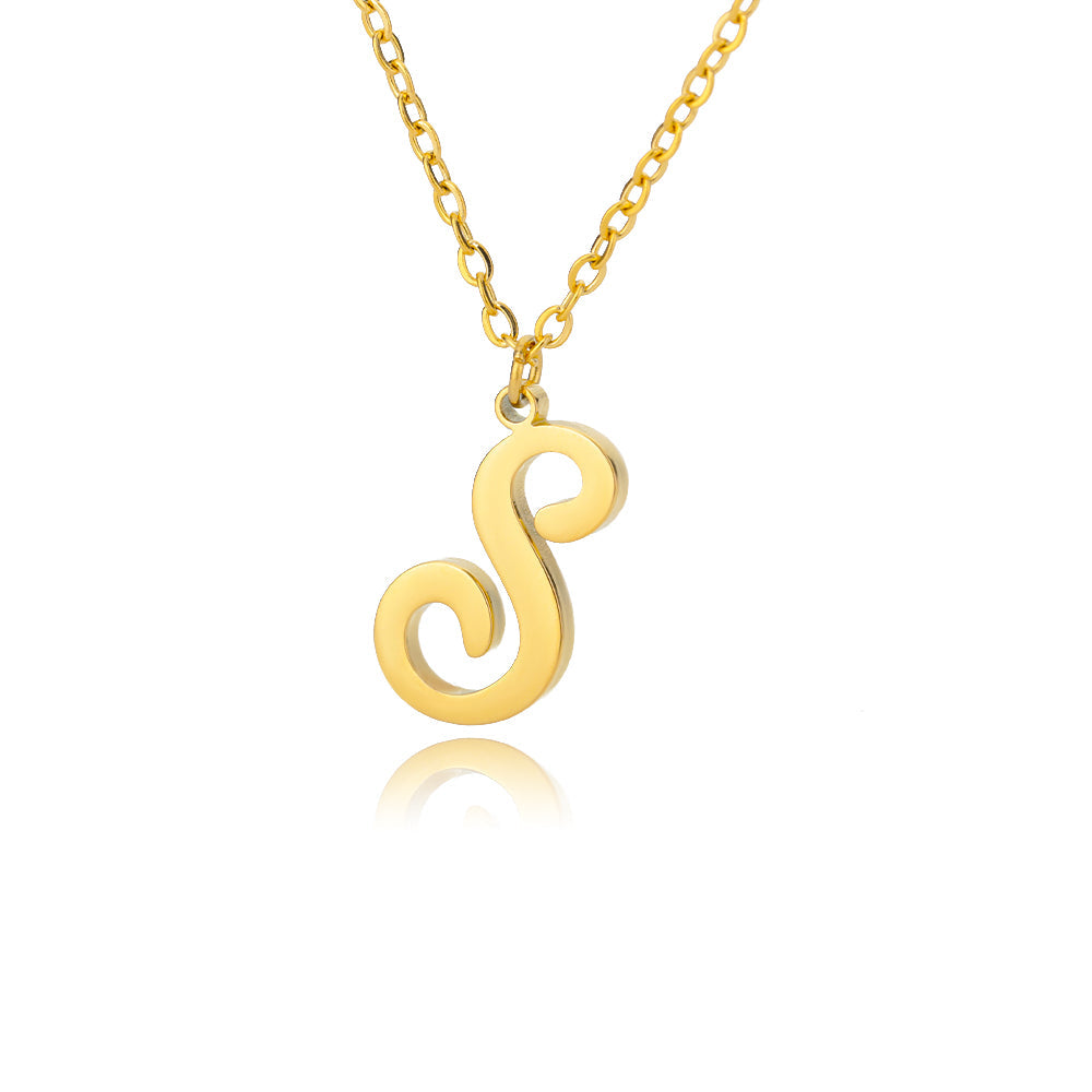 Custom Single Letter Name Necklace