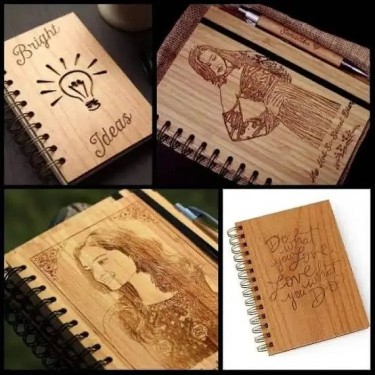 Custom Wooden Diary & Pen Set