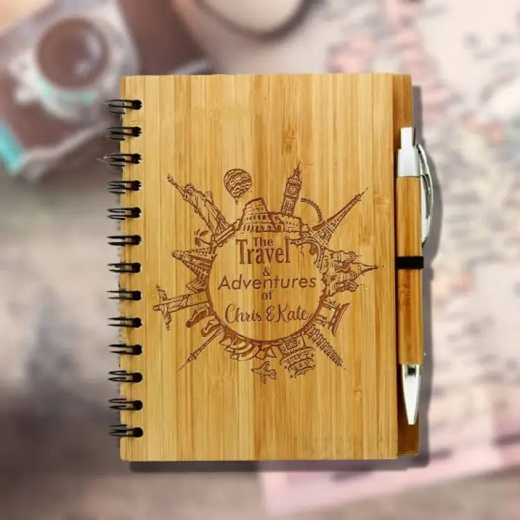 Custom Wooden Diary & Pen Set