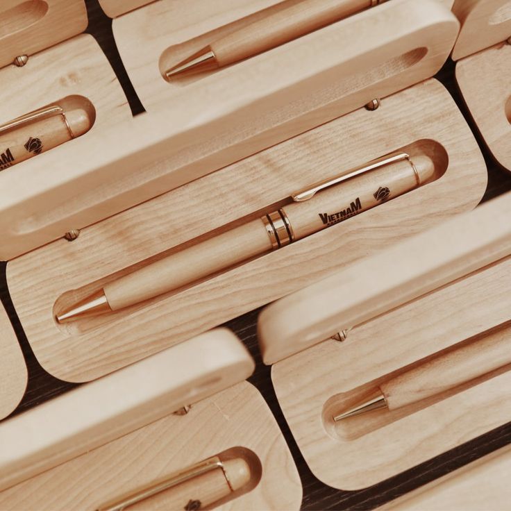 Wooden Pen with Wooden Case