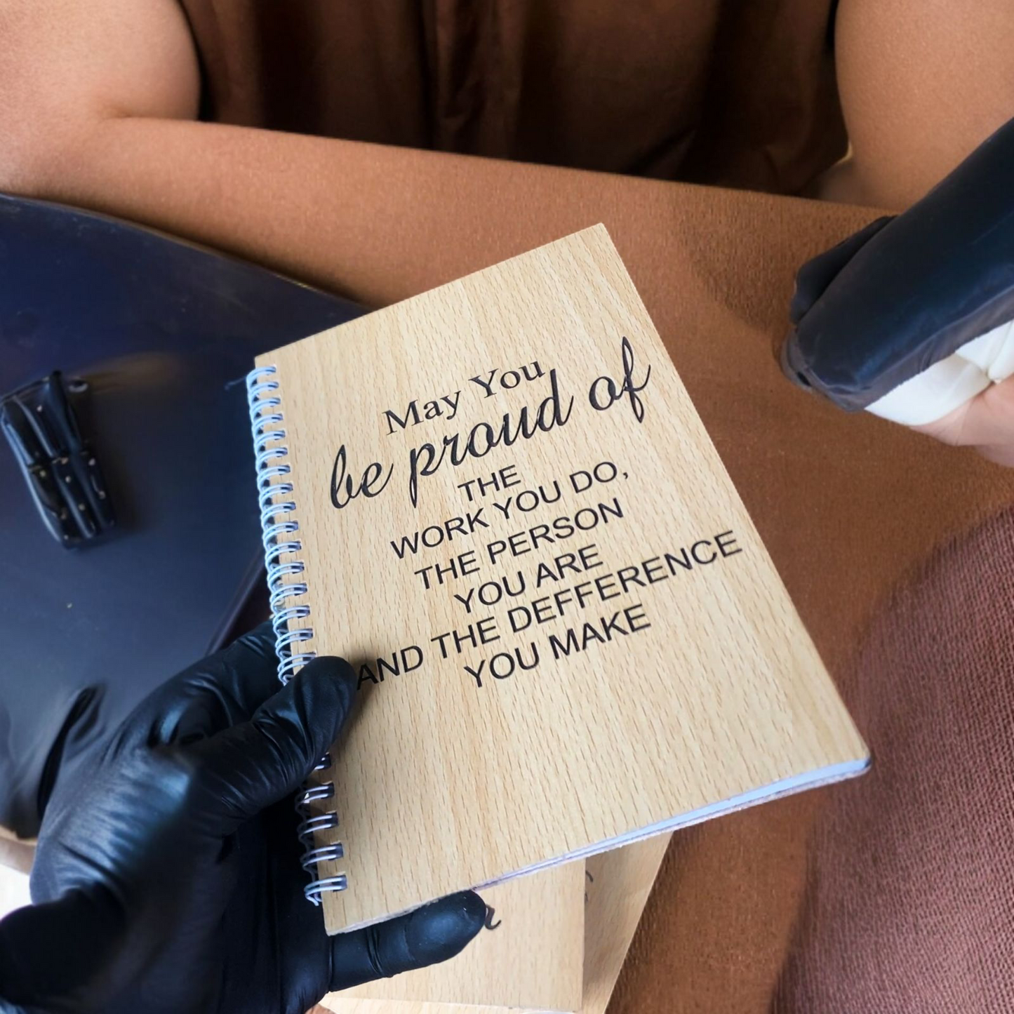 Custom Wooden Diary & Pen Set