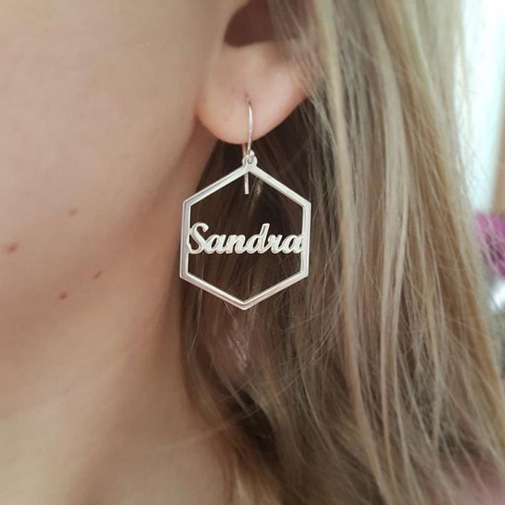 Hook name earring