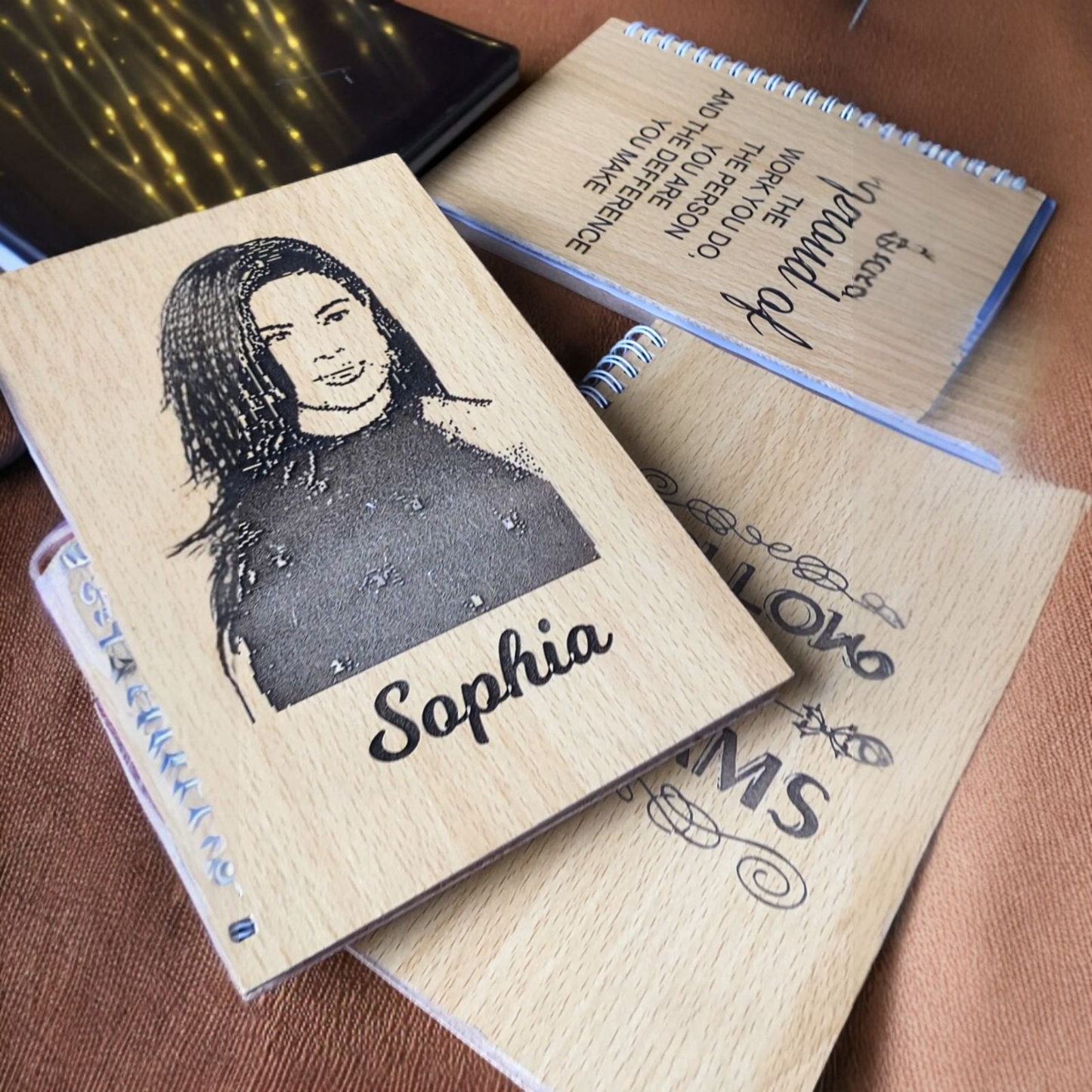Custom Wooden Diary & Pen Set