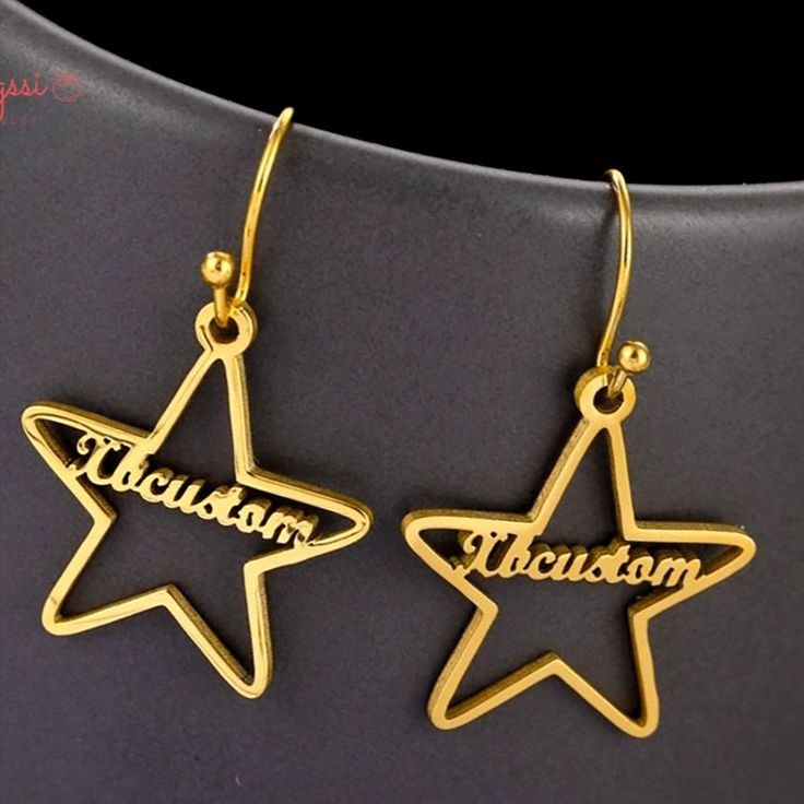 Star design name earring