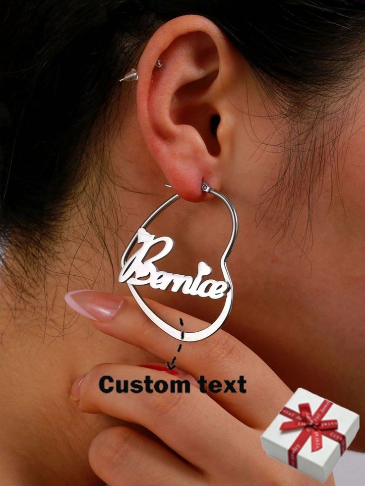 Customize name earring