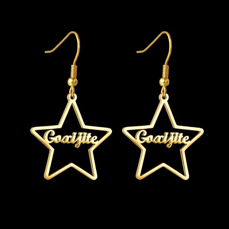Star design name earring