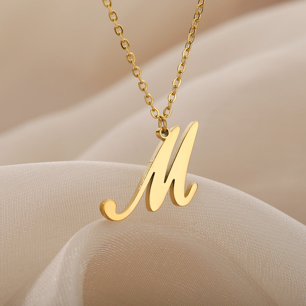 Custom Single Letter Name Necklace