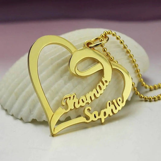 Heart Locket with Couple Names