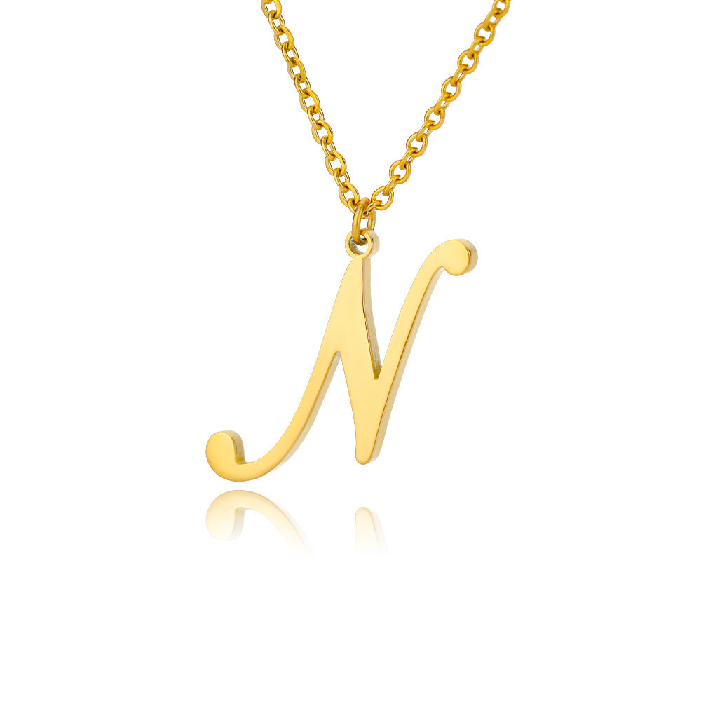 Custom Single Letter Name Necklace