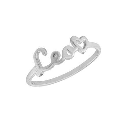 Name Ring with Heart