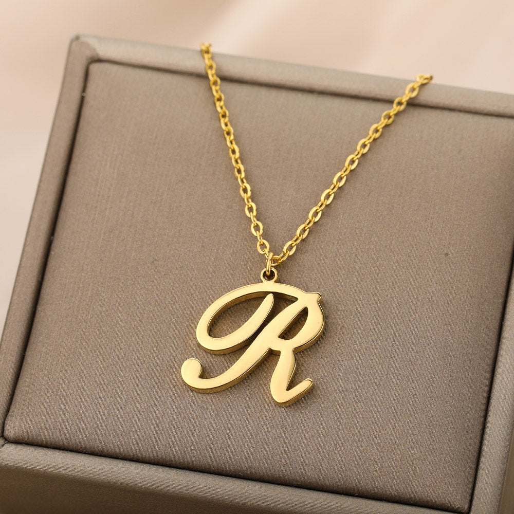 Custom Single Letter Name Necklace