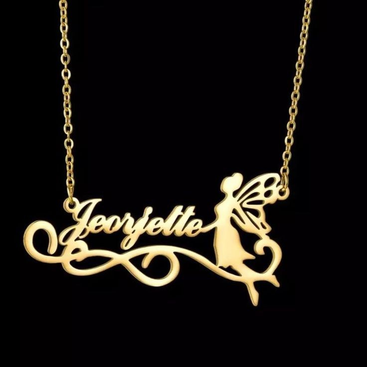 Customize princess shape name necklace