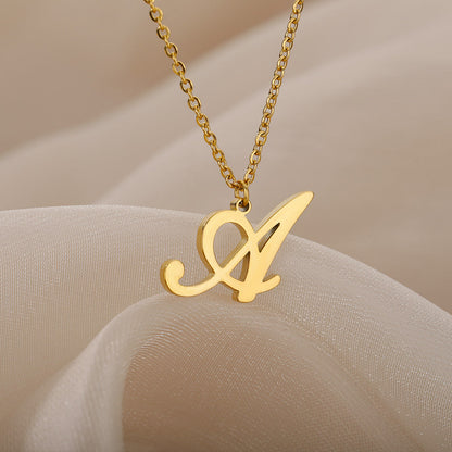 Custom Single Letter Name Necklace