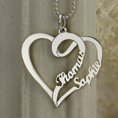 Heart Locket with Couple Names