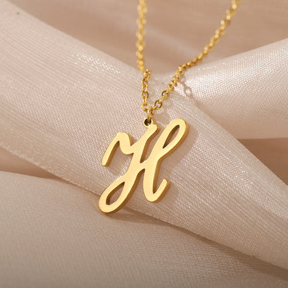 Custom Single Letter Name Necklace