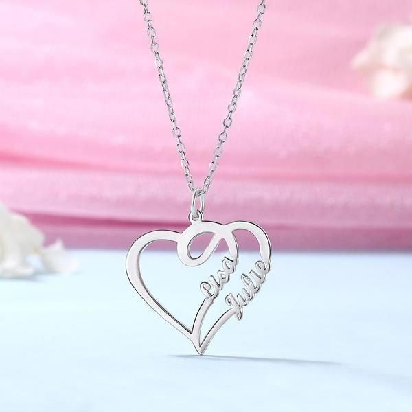 Heart Locket with Couple Names