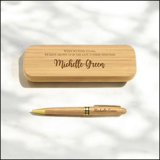 Wooden Pen with Wooden Case