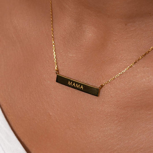 Custom Engraved Bar Necklace