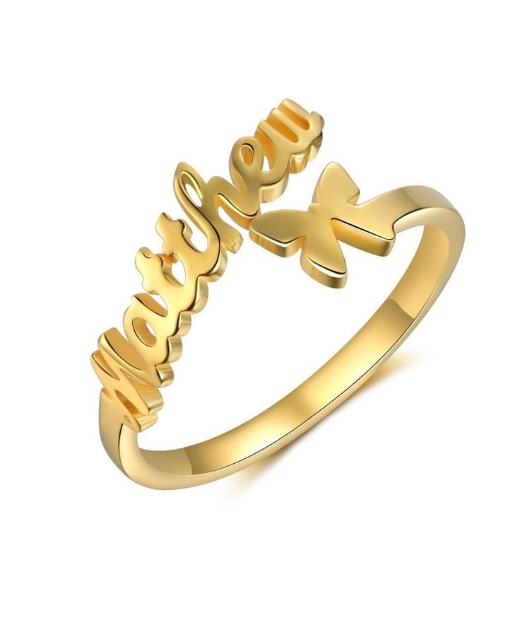 Butterfly Name Ring