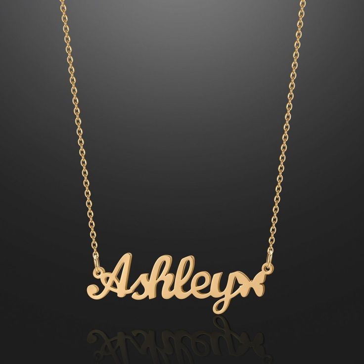 Custom Single Name Necklace with Butterfly