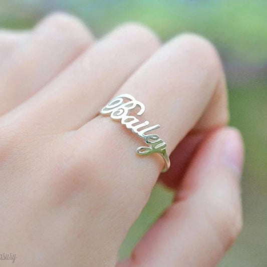 Gold-Plated Personalized Name Ring