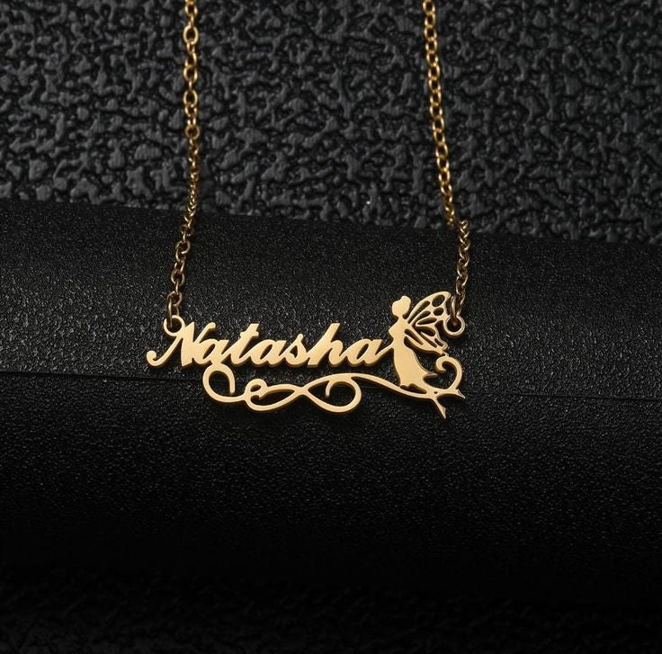 Customize princess shape name necklace