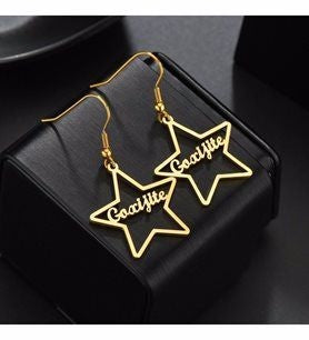 Star design name earring